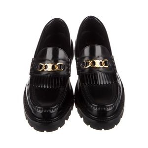 Celine black platform loafer IT 37/7